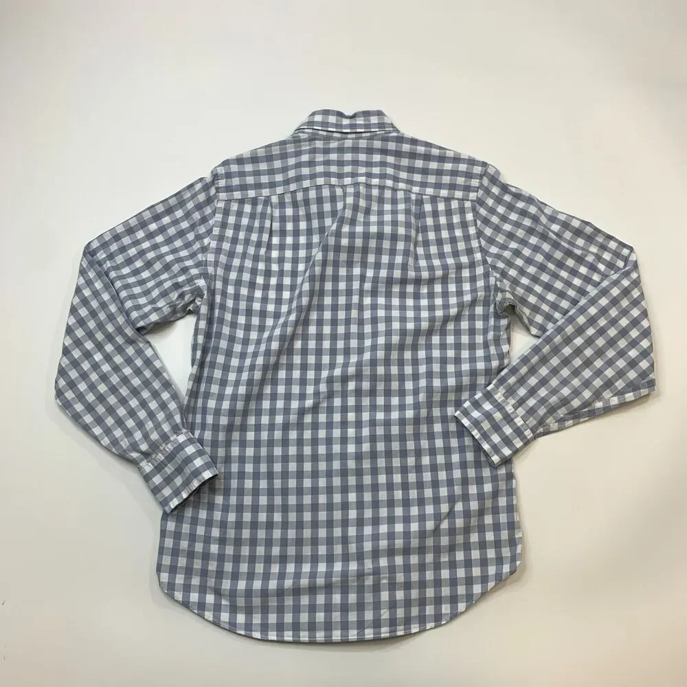 J.Crew Tailored Fit Shirt Men XS Extra Small Gingham Check Button Up *READ
